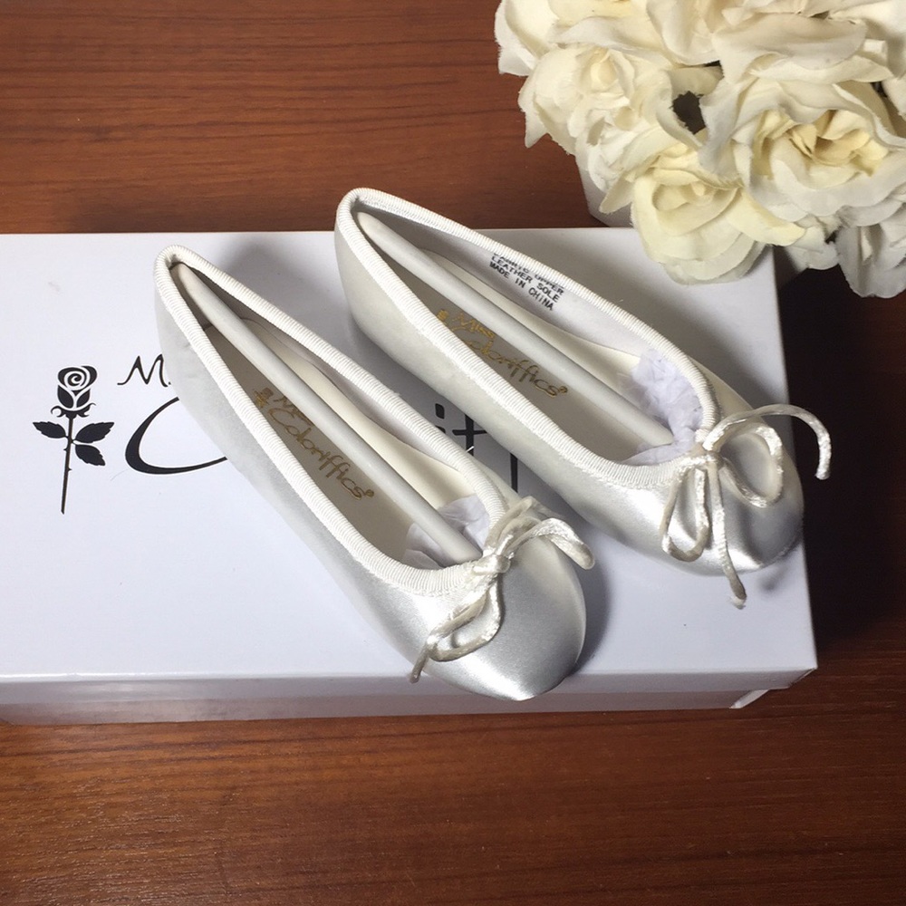 Ballet Slippers Flower girl shoes IVORY